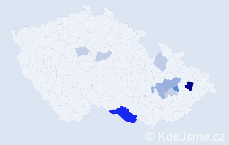 Příjmení: 'Plainer', počet výskytů 33 v celé ČR