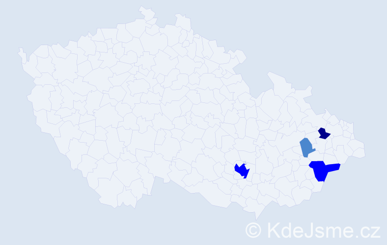 Příjmení: 'Karpsteinová', počet výskytů 8 v celé ČR