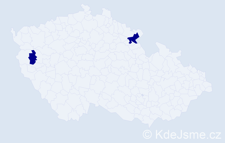 Příjmení: 'Kornideszová', počet výskytů 2 v celé ČR