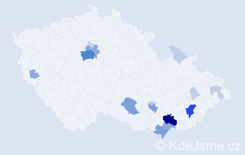 Příjmení: 'Košacká', počet výskytů 43 v celé ČR