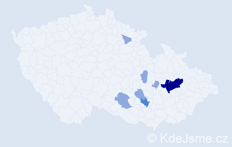 Příjmení: 'Kirschbaumová', počet výskytů 20 v celé ČR