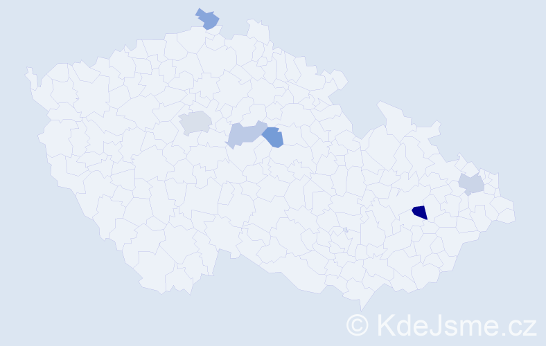 Příjmení: 'Kulifajová', počet výskytů 11 v celé ČR
