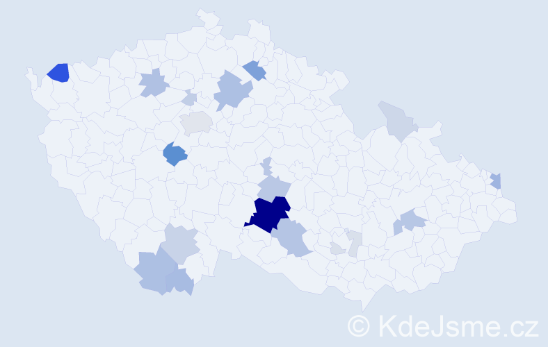 Příjmení: 'Nevosad', počet výskytů 72 v celé ČR