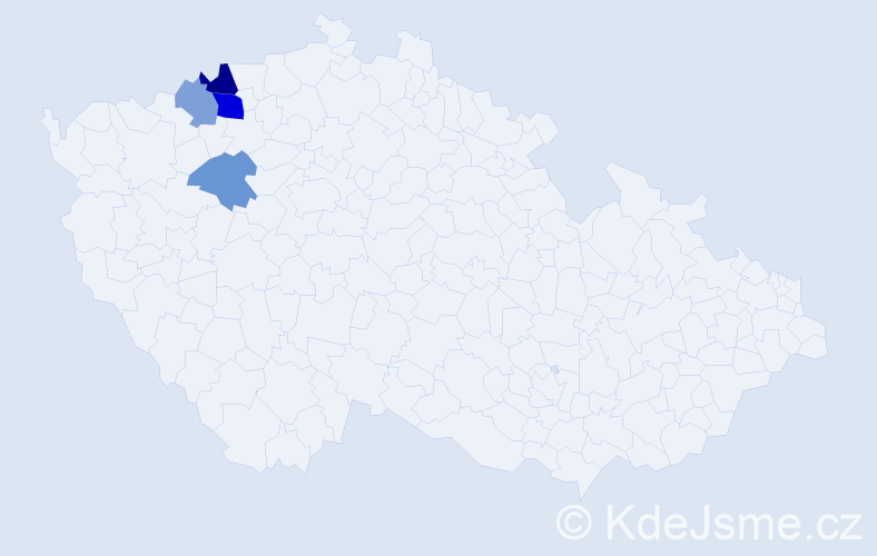 Příjmení: 'Pajecki', počet výskytů 7 v celé ČR
