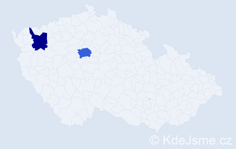 Příjmení: 'Gjorgjiev', počet výskytů 6 v celé ČR