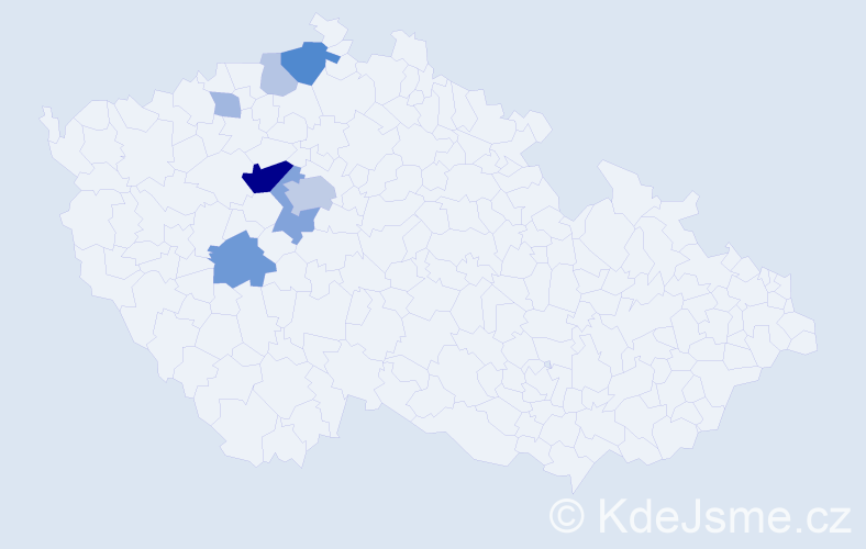 Příjmení: 'Evanová', počet výskytů 23 v celé ČR