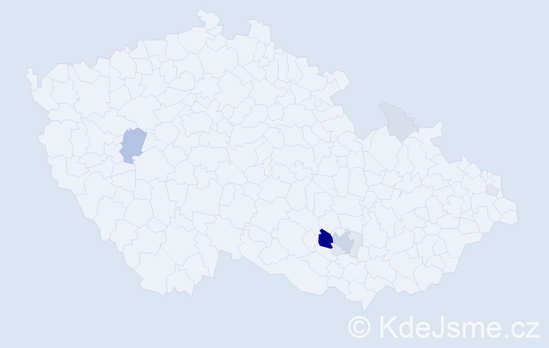 Příjmení: 'Des', počet výskytů 27 v celé ČR