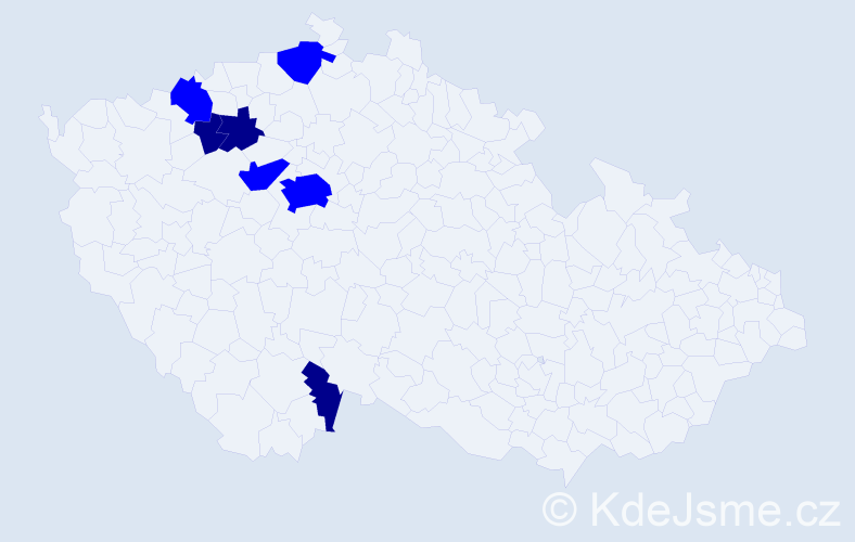 Příjmení: 'Eisert', počet výskytů 10 v celé ČR