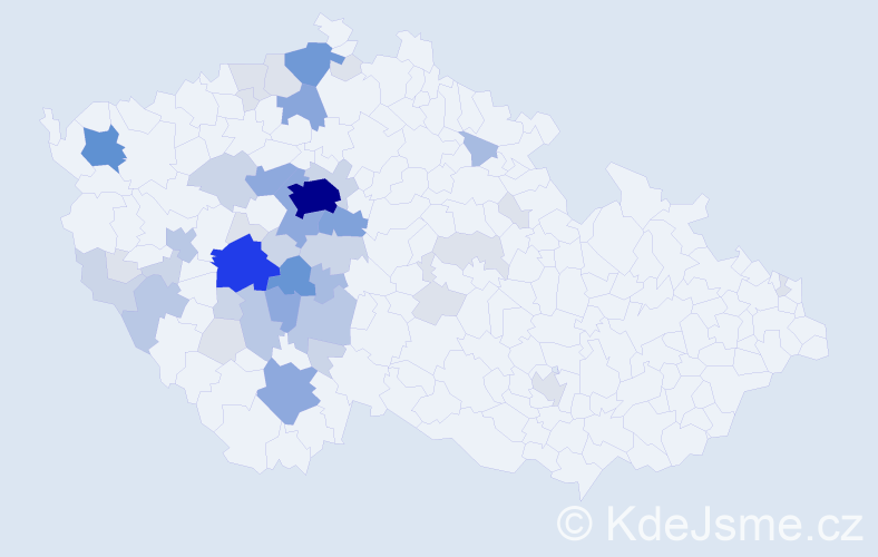 Příjmení: 'Čedíková', počet výskytů 156 v celé ČR