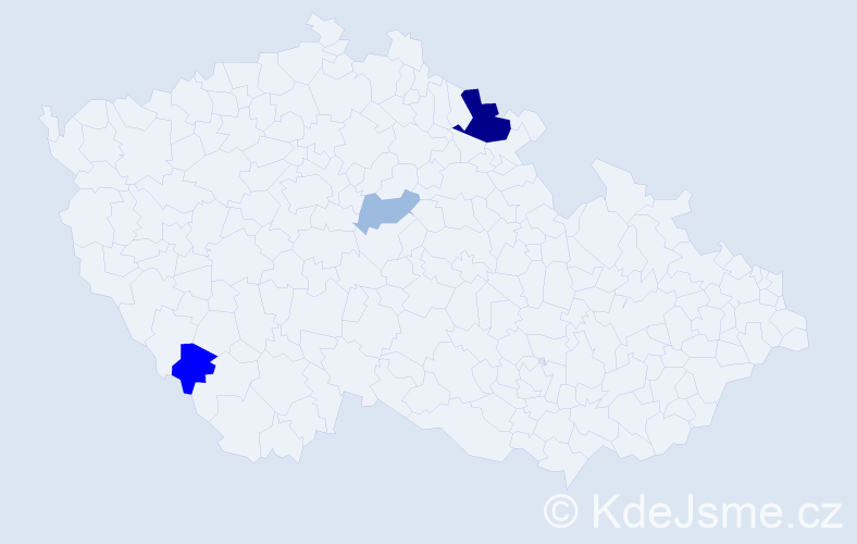 Příjmení: 'Kliger', počet výskytů 8 v celé ČR