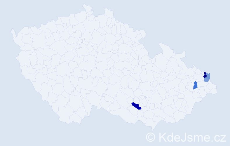 Příjmení: 'Babaríková', počet výskytů 6 v celé ČR