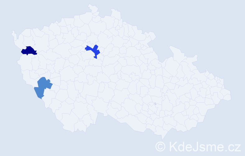 Příjmení: 'Kubánčiková', počet výskytů 4 v celé ČR