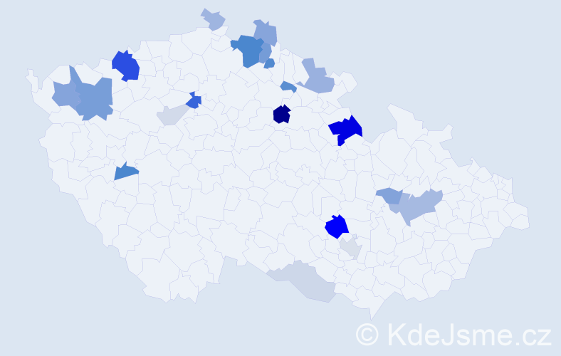 Příjmení: 'Hillebrand', počet výskytů 57 v celé ČR