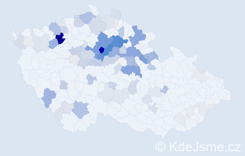 Příjmení: 'Zumrová', počet výskytů 301 v celé ČR