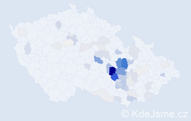 Příjmení: 'Štarha', počet výskytů 190 v celé ČR