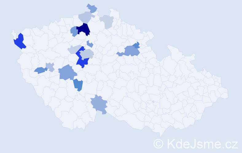 Příjmení: 'Kormundová', počet výskytů 43 v celé ČR