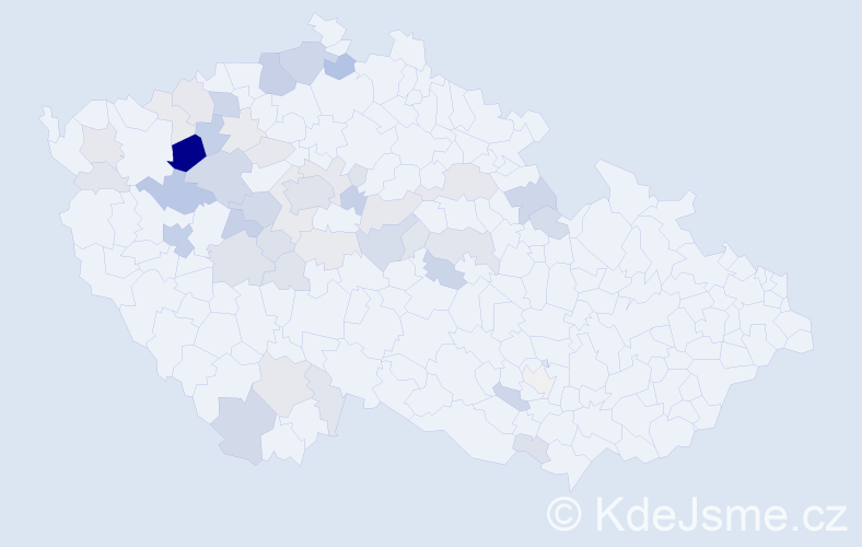 Příjmení: 'Kail', počet výskytů 158 v celé ČR