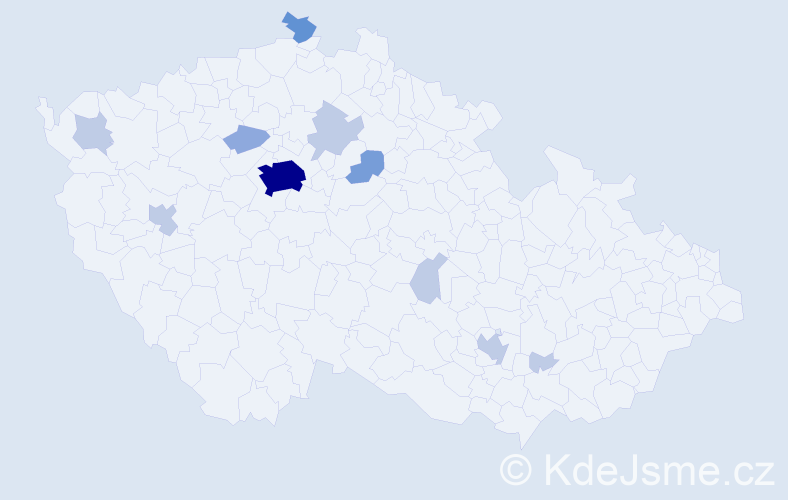 Příjmení: 'Singhová', počet výskytů 25 v celé ČR
