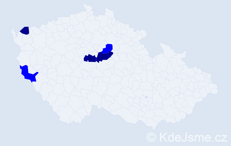 Příjmení: 'Fazekáš', počet výskytů 8 v celé ČR