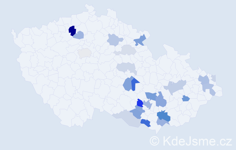 Příjmení: 'Freiwald', počet výskytů 56 v celé ČR
