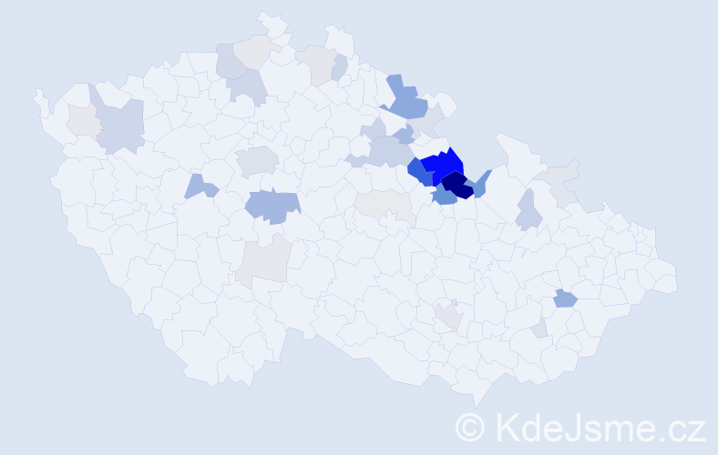 Příjmení: 'Cabalka', počet výskytů 134 v celé ČR
