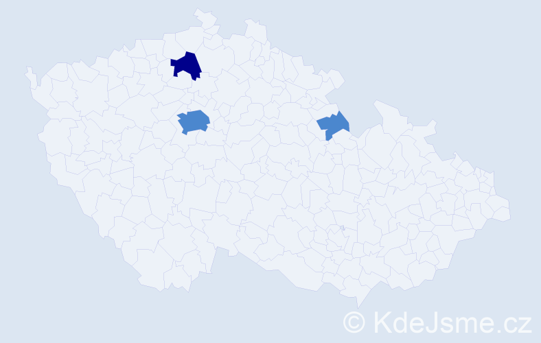Příjmení: 'Pavlusek', počet výskytů 5 v celé ČR