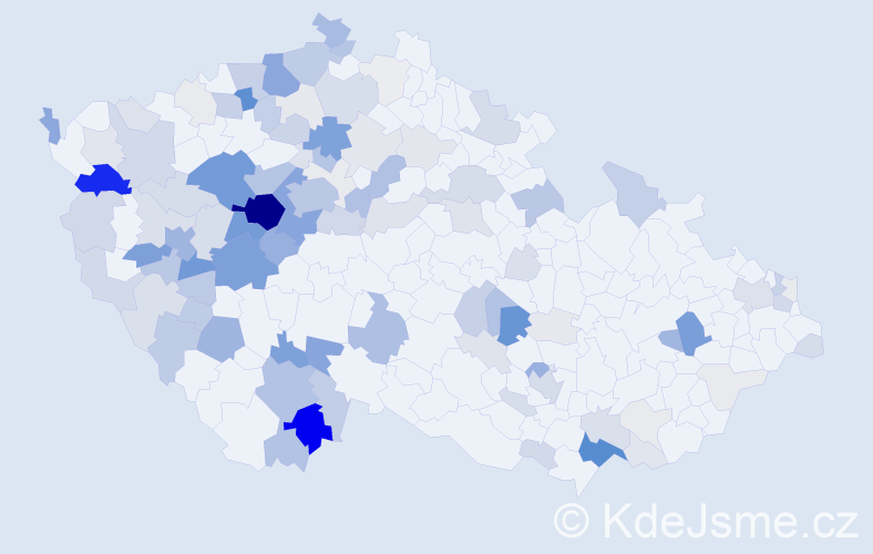 Příjmení: 'Štětka', počet výskytů 463 v celé ČR