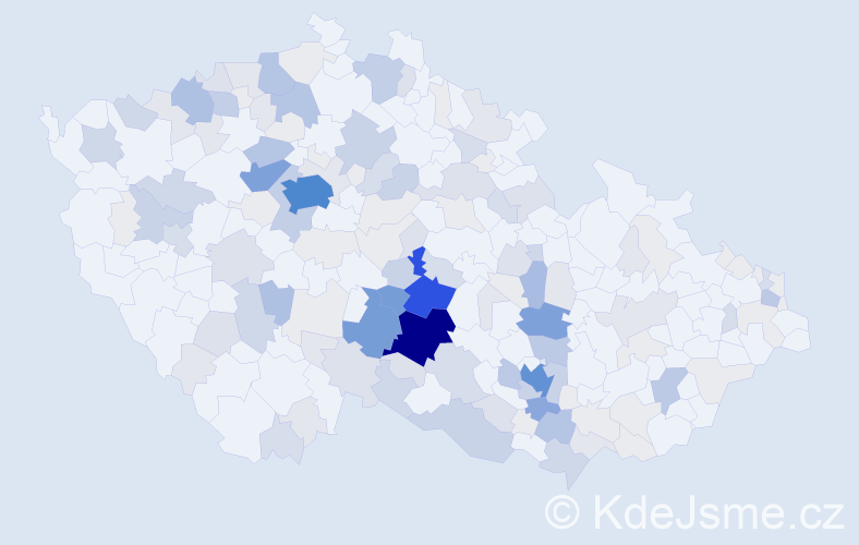 Příjmení: 'Palán', počet výskytů 609 v celé ČR
