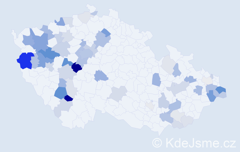 Příjmení: 'Plevková', počet výskytů 189 v celé ČR
