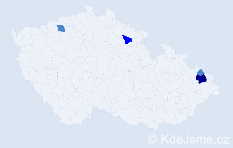 Příjmení: 'Barnašová', počet výskytů 11 v celé ČR