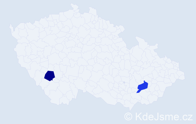 Příjmení: 'Lackner', počet výskytů 2 v celé ČR