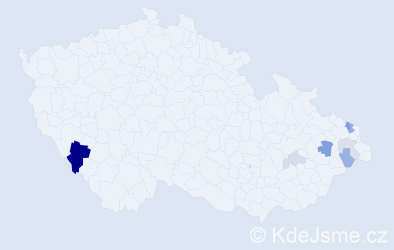 Příjmení: 'Melišek', počet výskytů 16 v celé ČR