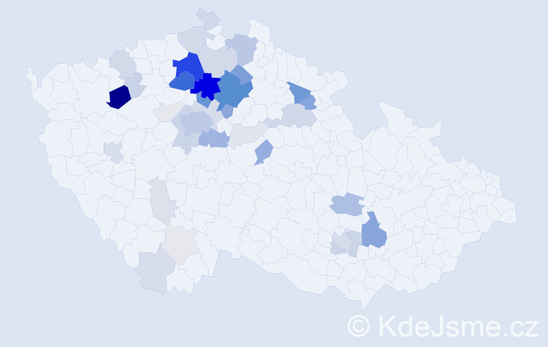 Příjmení: 'Legner', počet výskytů 162 v celé ČR