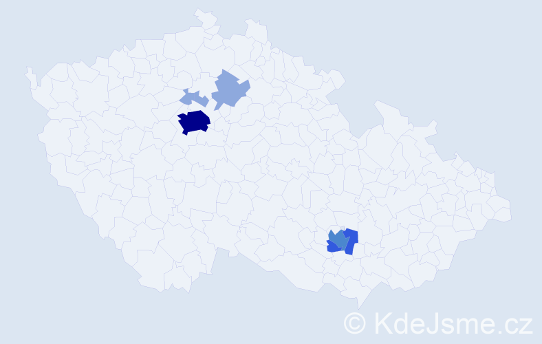 Příjmení: 'Beshota', počet výskytů 13 v celé ČR