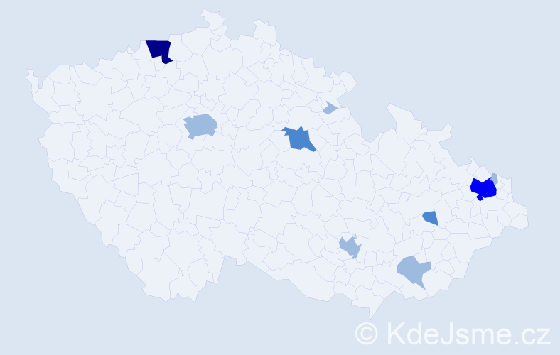 Příjmení: 'Nakielná', počet výskytů 16 v celé ČR