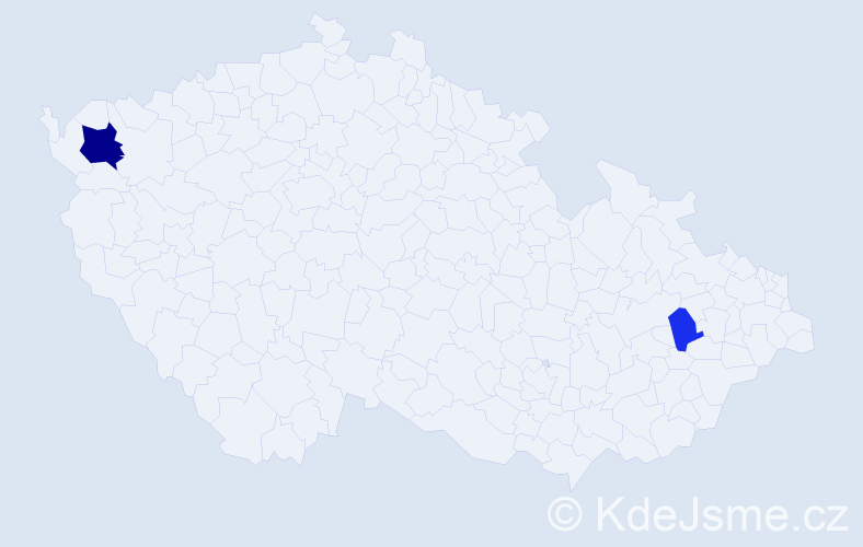 Příjmení: 'Bulutová', počet výskytů 4 v celé ČR