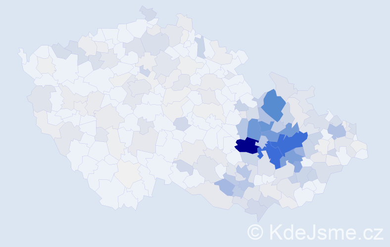 Příjmení: 'Dokoupil', počet výskytů 1100 v celé ČR
