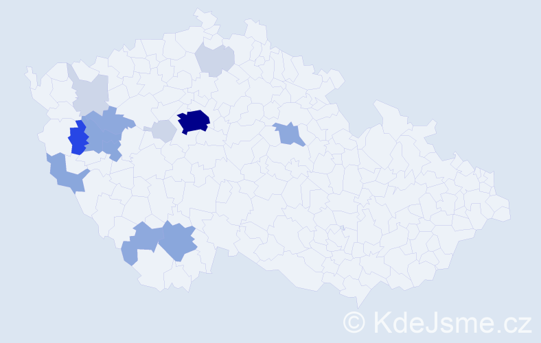 Příjmení: 'Tuka', počet výskytů 44 v celé ČR