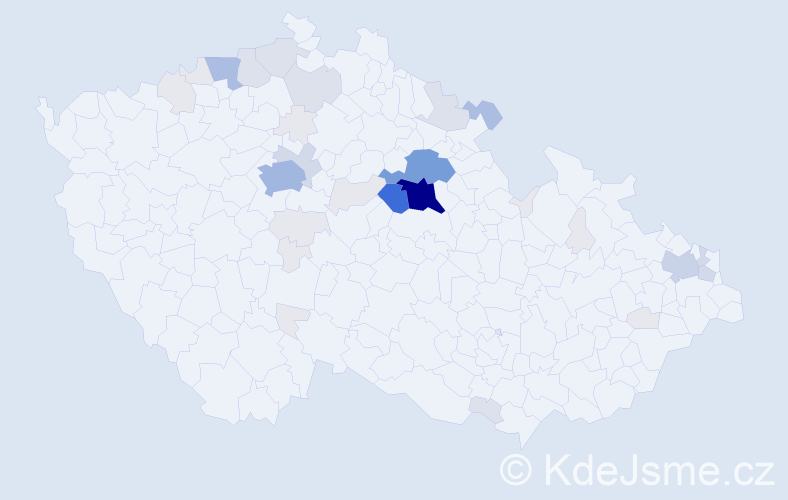 Příjmení: 'Panchártek', počet výskytů 148 v celé ČR