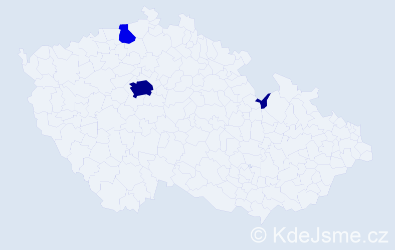 Příjmení: 'Korálková', počet výskytů 17 v celé ČR