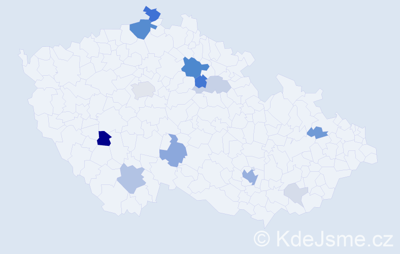 Příjmení: 'Prajs', počet výskytů 44 v celé ČR