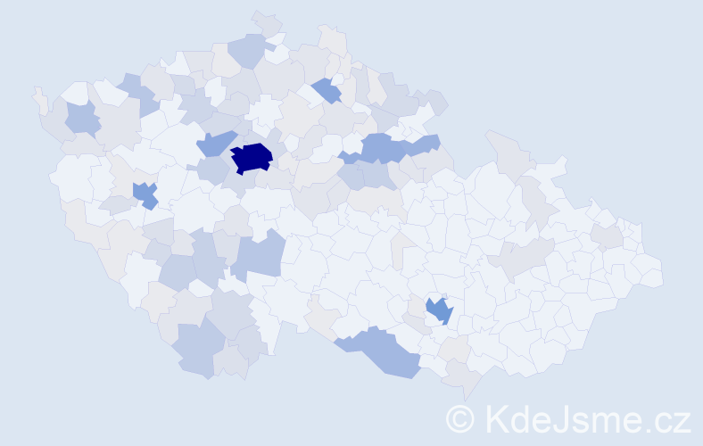 Příjmení: 'Brouček', počet výskytů 389 v celé ČR