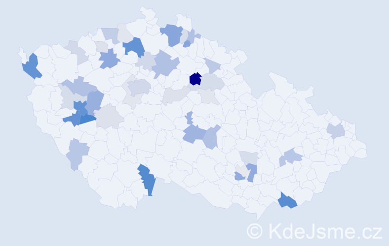 Příjmení: 'Berglová', počet výskytů 128 v celé ČR