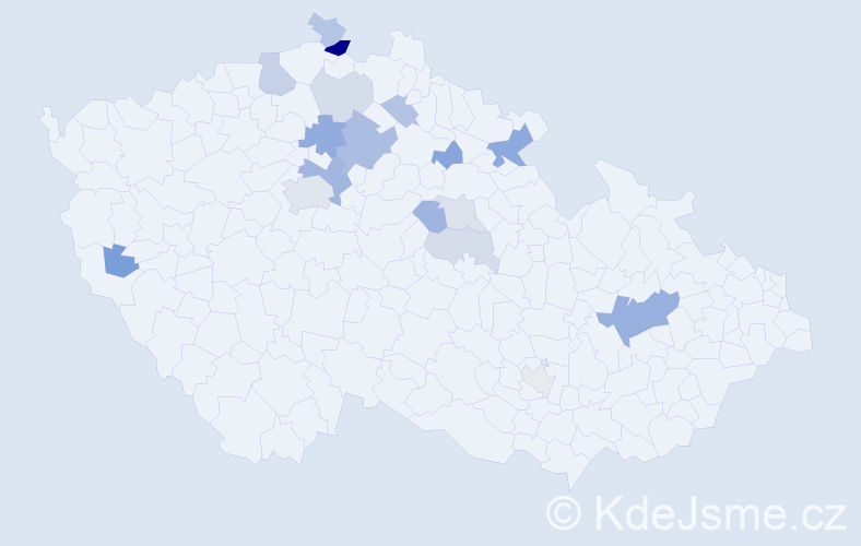 Příjmení: 'Bališová', počet výskytů 37 v celé ČR