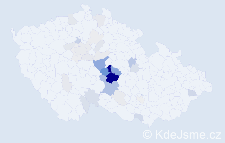 Příjmení: 'Kruntorádová', počet výskytů 109 v celé ČR