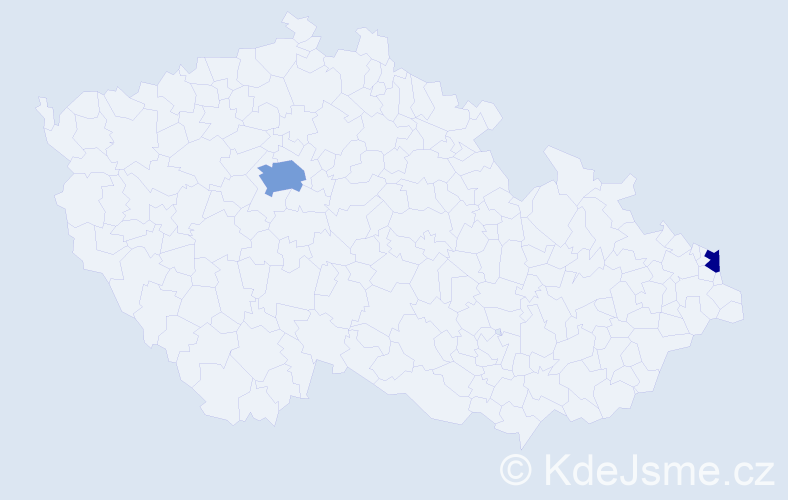 Příjmení: 'Gondor', počet výskytů 4 v celé ČR