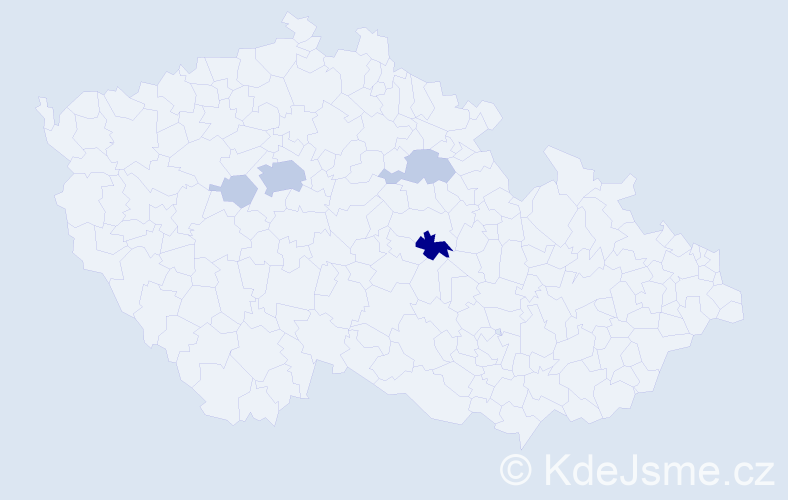 Příjmení: 'Šally', počet výskytů 13 v celé ČR