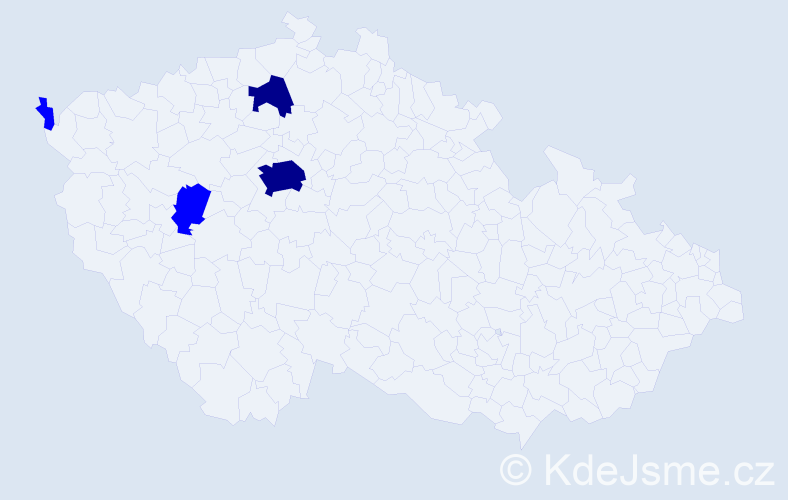 Příjmení: 'Tang', počet výskytů 6 v celé ČR