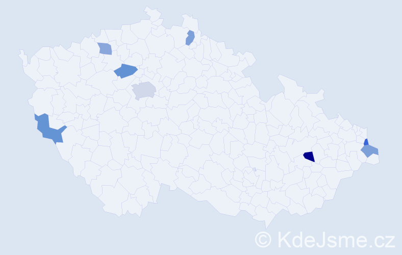 Příjmení: 'Datko', počet výskytů 10 v celé ČR