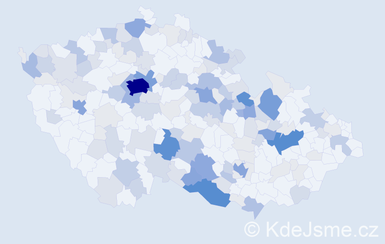Příjmení: 'Vyhnálek', počet výskytů 524 v celé ČR